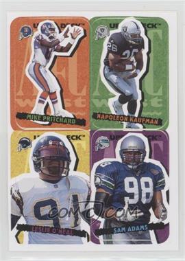 1995 Upper Deck Collector's Choice Update - Stick-Ums #84 - Mike Pritchard, Napoleon Kaufman, Leslie O'Neal, Sam Adams