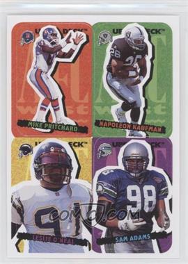 1995 Upper Deck Collector's Choice Update - Stick-Ums #84 - Mike Pritchard, Napoleon Kaufman, Leslie O'Neal, Sam Adams