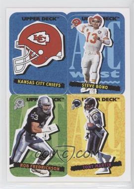 1995 Upper Deck Collector's Choice Update - Stick-Ums #87 - Kansas City Chiefs Team, Steve Bono, Rob Fredrickson, Tony Martin