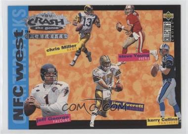 1995 Upper Deck Collector's Choice Update - You Crash the Game The Playoffs #CP6 - Chris Miller, Steve Young, Jeff George, Jim Everett, Kerry Collins