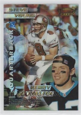 1996 Bowman's Best - Mirror Image - Atomic Refractor #1 - Steve Young, Kerry Collins, Dan Marino, Mark Brunell