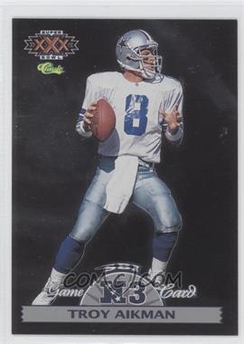 1996 Classic NFL Experience - Super Bowl Interactive Game Cards #NFC3 - Troy Aikman