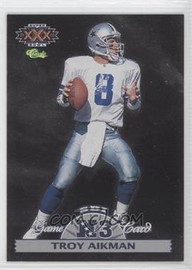 1996 Classic NFL Experience - Super Bowl Interactive Game Cards #NFC3 - Troy Aikman