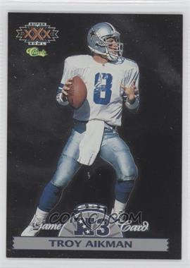 1996 Classic NFL Experience - Super Bowl Interactive Game Cards #NFC3 - Troy Aikman