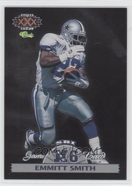 1996 Classic NFL Experience - Super Bowl Interactive Game Cards #NFC6 - Emmitt Smith