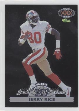 1996 Classic NFL Experience - Super Bowl Interactive Game Cards #NFC7 - Jerry Rice