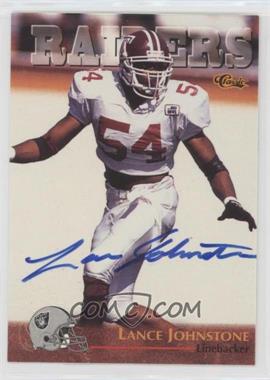1996 Classic NFL Rookies - [Base] - Autographs #37 - Lance Johnstone