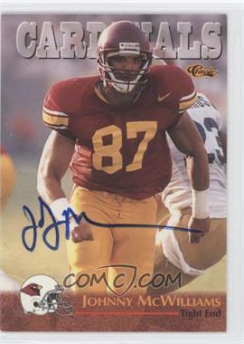 1996 Classic NFL Rookies - [Base] - Autographs #58 - Johnny McWilliams