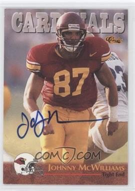 1996 Classic NFL Rookies - [Base] - Autographs #58 - Johnny McWilliams