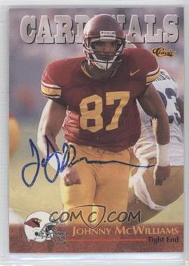 1996 Classic NFL Rookies - [Base] - Autographs #58 - Johnny McWilliams