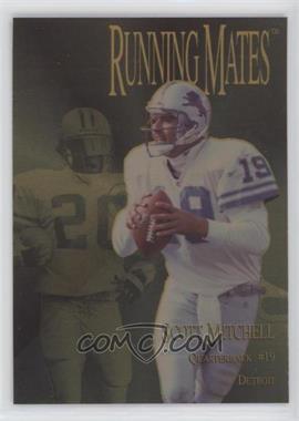 1996 Collector's Edge President's Reserve - Running Mates - Gold Missing Serial Number #RM15 - Scott Mitchell, Barry Sanders