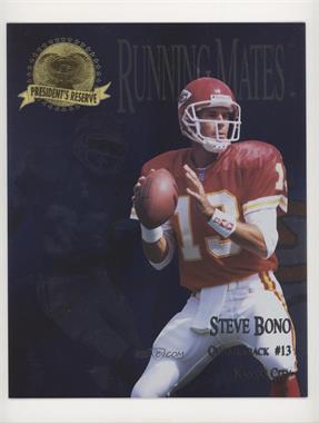 1996 Collector's Edge President's Reserve - Running Mates - Jumbo Silver #RM22 - Steve Bono, Marcus Allen /2000 [EX to NM]