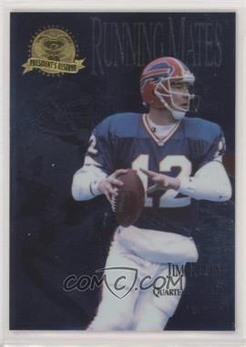 1996 Collector's Edge President's Reserve - Running Mates #RM23 - Jim Kelly, Darick Holmes /2000 [EX to NM]