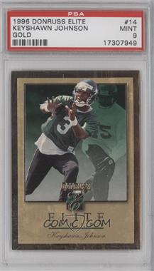 1996 Donruss - Elite Series - Gold #14 - Keyshawn Johnson /2000 [PSA 9 MINT]