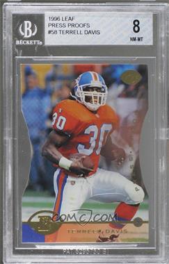 1996 Leaf - [Base] - Press Proof Die-Cut #58 - Terrell Davis /2000 [BGS 8 NM‑MT]