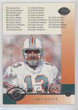 1996 Leaf - [Base] #189 - Checklist (Dan Marino)