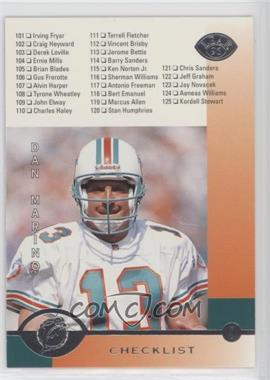 1996 Leaf - [Base] #189 - Checklist (Dan Marino)