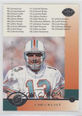 1996 Leaf - [Base] #189 - Checklist (Dan Marino)