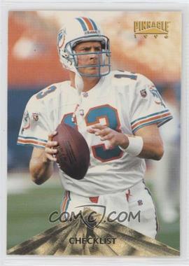 1996 Pinnacle - [Base] #195 - Checklist - Dan Marino