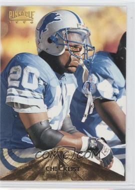 1996 Pinnacle - [Base] #198 - Checklist - Barry Sanders