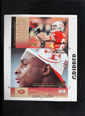 1996 Pinnacle Action Packed - Studs - Promo Prototype Unfolded #3 - Jerry Rice [EX to NM]