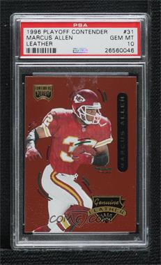 1996 Playoff Contenders Leather - [Base] #31 - Marcus Allen [PSA 10 GEM MT]