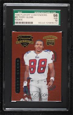 1996 Playoff Contenders Leather - [Base] #83 - Terry Glenn [SGC 10 GEM]