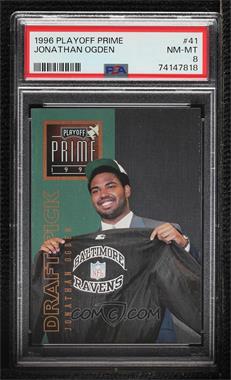 1996 Playoff Prime - [Base] #041 - Jonathan Ogden [PSA 8 NM‑MT]