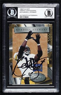 1996 Playoff Trophy Contenders - [Base] #10 - Kordell Stewart [BAS BGS Authentic]