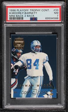 1996 Playoff Trophy Contenders - Mini Back-to-Backs #33 - Herman Moore, Fred Barnett [PSA 7 NM]