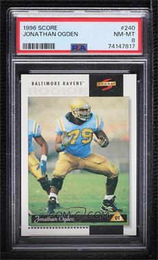 1996 Score - [Base] #240 - Jonathan Ogden [PSA 8 NM‑MT]