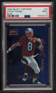 1996 Select Certified Edition - [Base] - Blue #43 - Steve Young [PSA 9 MINT]