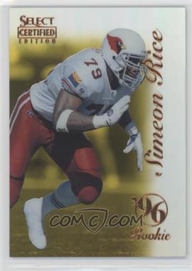 1996 Select Certified Edition - [Base] - Mirror Gold #103 - Simeon Rice