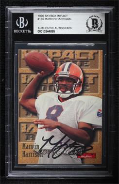1996 Skybox Impact - [Base] #165 - Marvin Harrison [BAS BGS Authentic]