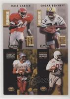 Edgar Bennett, Drew Bledsoe, Garrison Hearst, Dale Carter [EX to NM]