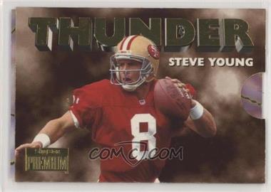 1996 Skybox Premium - Thunder & Lightning #5 - Steve Young, Jerry Rice [EX to NM]