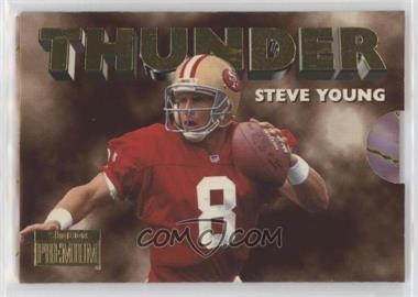 1996 Skybox Premium - Thunder & Lightning #5 - Steve Young, Jerry Rice [EX to NM]