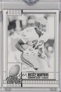 1996 Topps - 40th Anniversary - Topps Vault Black Proof Blank Back #_RIWA - Ricky Watters /1
