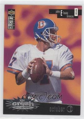 1996 Upper Deck Collector's Choice - You Crash the Game - Silver #CG 2.1 - John Elway (October 6)