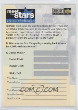 1996 Upper Deck Collector's Choice Meet the Stars Trivia Challenge - Trivia Card Expired Redemptions #16 - Ricky Bell