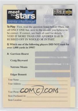 1996 Upper Deck Collector's Choice Meet the Stars Trivia Challenge - Trivia Card Expired Redemptions #19 - Natrone Means