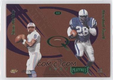 1997 Absolute Beginnings - Leather Quads #13 - Steve McNair, Marshall Faulk, Jimmy Smith, Isaac Bruce