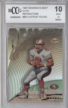 1997 Bowman's Best - Best Cuts Refractor #BC14 - Steve Young [BCCG 10 Mint or Better]