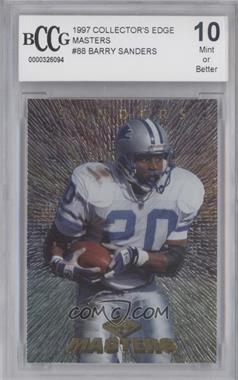 1997 Collector's Edge Masters - [Base] #88 - Barry Sanders [BCCG 10 Mint or Better]