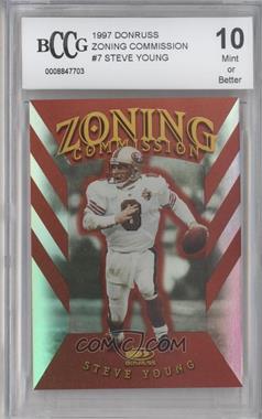 1997 Donruss - Zoning Commission #7 - Steve Young /5000 [BCCG 10 Mint or Better]