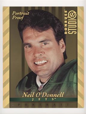 1997 Donruss Studio - [Base] - 8 x 10 Gold Portrait Proof Promos #12 - Neil O'Donnell /1000 [Noted]