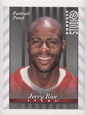 1997 Donruss Studio - [Base] - 8 x 10 Silver Portrait Proof #18 - Jerry Rice