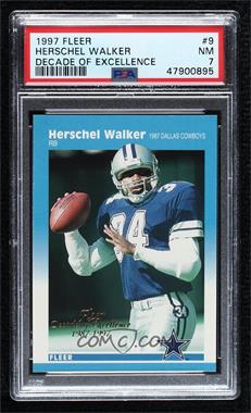1997 Fleer - Decade of Excellence #9 - Herschel Walker [PSA 7 NM]