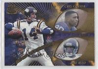 Brad Johnson, Cris Carter, Jake Reed [EX to NM]