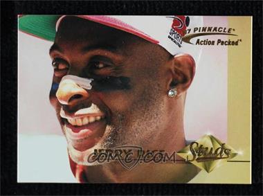 1997 Pinnacle Action Packed - Studs - Promo #4 - Jerry Rice /1500 [Good to VG‑EX]